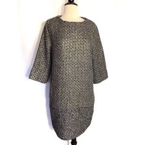 SONO Metallic Tweed Shift Dress Size Large No size tag attached